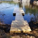 A floating dock on Silver Lake.