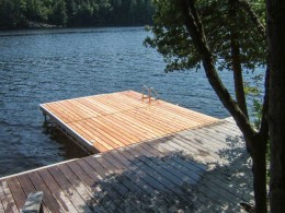 A Pipe Dock on Lake Muskoka.