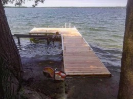 A Pipe Dock on Lake Couchiching.