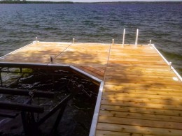 A Corner Walkway on a Pipe Dock.