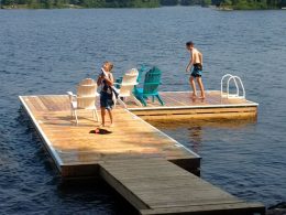 Fun on Leonard Lake Floating Dock